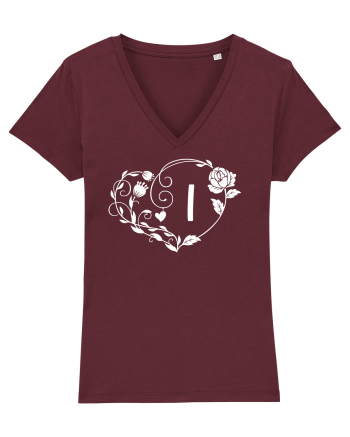Litera I - alb Burgundy
