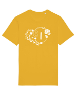 Litera I - alb Tricou mânecă scurtă Unisex Rocker
