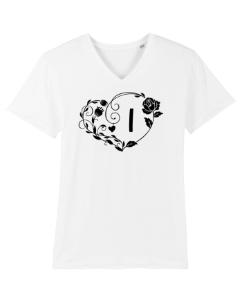 Litera I - negru White