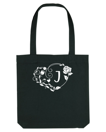 Litera J - alb Black