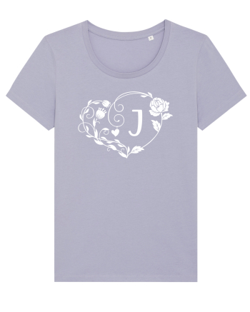Litera J - alb Lavender