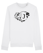 Litera J - negru Bluză mânecă lungă Unisex Rise