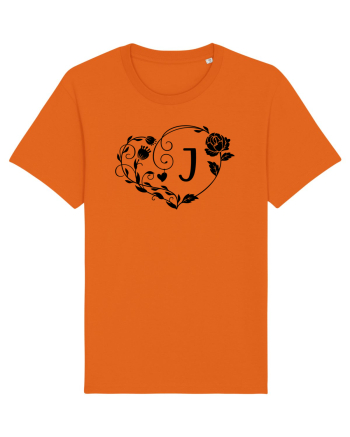 Litera J - negru Bright Orange