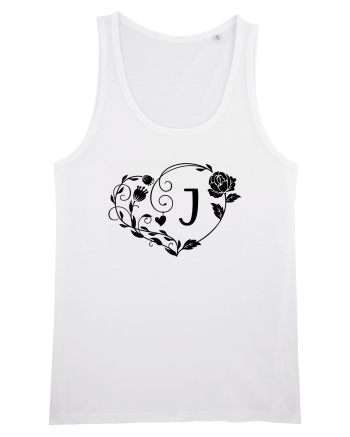 Litera J - negru White