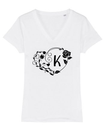 Litera K - negru White