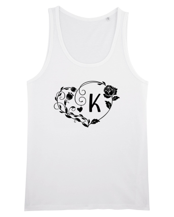 Litera K - negru White