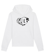Litera L - negru Hanorac Unisex Drummer