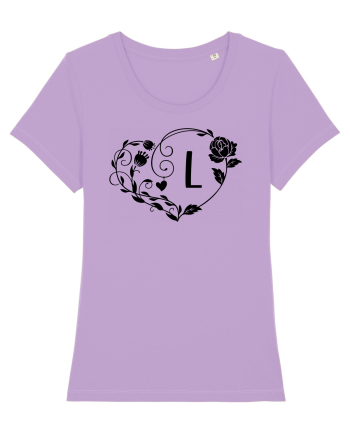 Litera L - negru Lavender Dawn