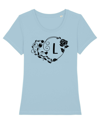 Litera L - negru Sky Blue