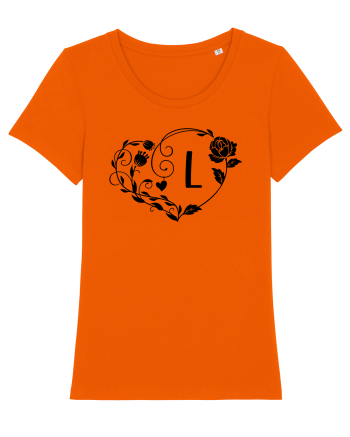 Litera L - negru Bright Orange