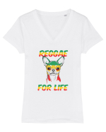 reggae for life Tricou mânecă scurtă guler V Damă Evoker