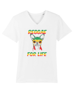 reggae for life Tricou mânecă scurtă guler V Bărbat Presenter