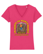 Un boboc de montaniardă Tricou mânecă scurtă guler V Damă Evoker