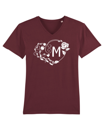 Litera M - alb Burgundy