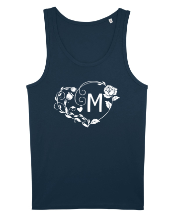 Litera M - alb Navy