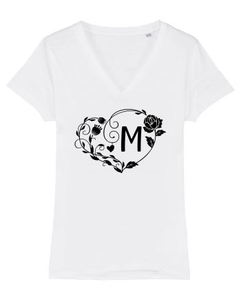 Litera M - negru White