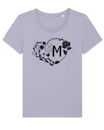 Litera M - negru Lavender