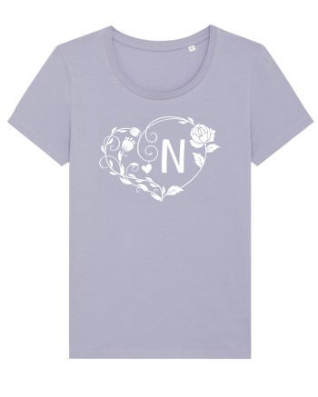 Litera N - alb Lavender