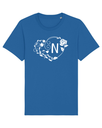 Litera N - alb Royal Blue