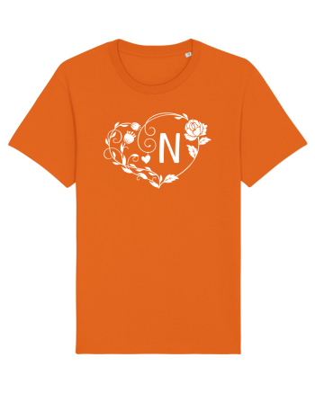 Litera N - alb Bright Orange