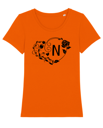 Litera N - negru Bright Orange