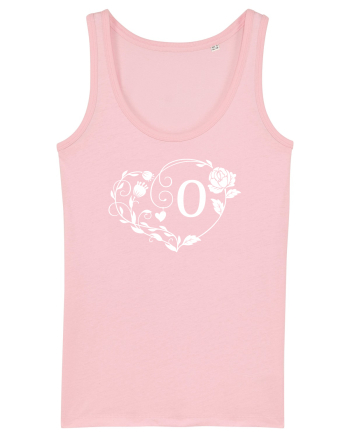 Litera O - alb Cotton Pink