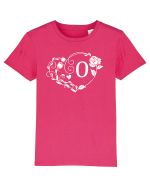 Litera O - alb Tricou mânecă scurtă  Copii Mini Creator