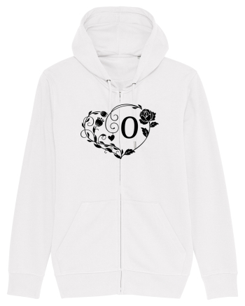 Litera O - negru White