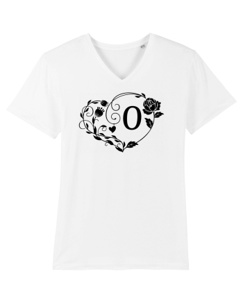 Litera O - negru White