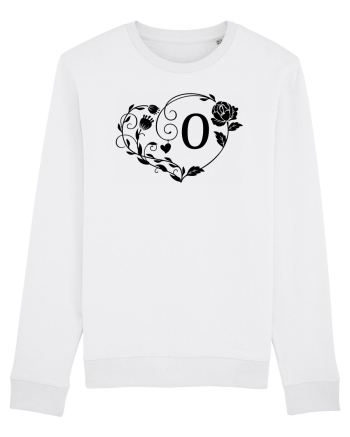 Litera O - negru White