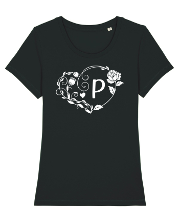 Litera P - alb Black