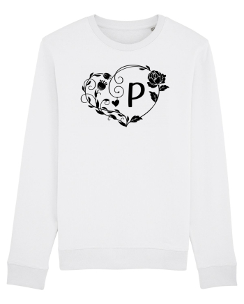 Litera P - negru White