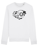 Litera Q - negru Bluză mânecă lungă Unisex Rise