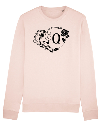 Litera Q - negru Candy Pink