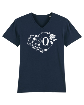 Litera Q - alb French Navy