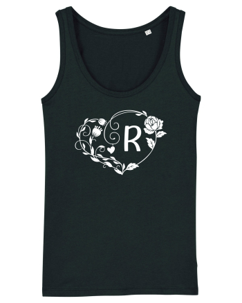 Litera R - alb Black