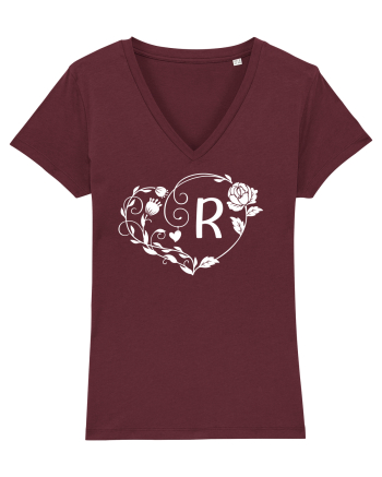 Litera R - alb Burgundy
