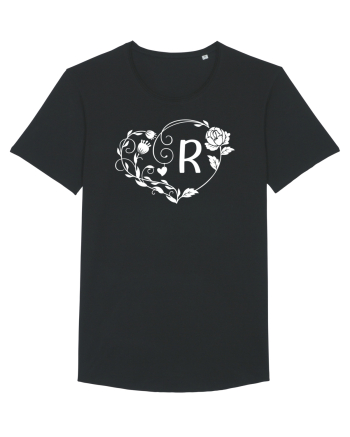 Litera R - alb Black