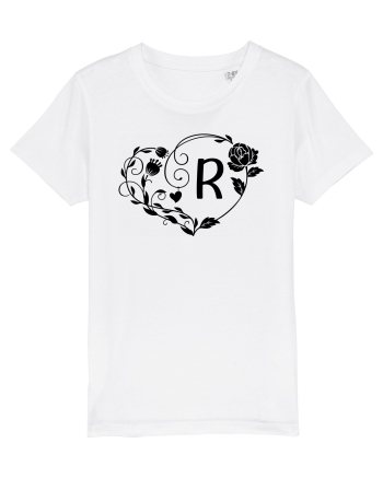 Litera R - negru White