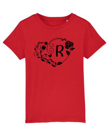 Litera R - negru Red