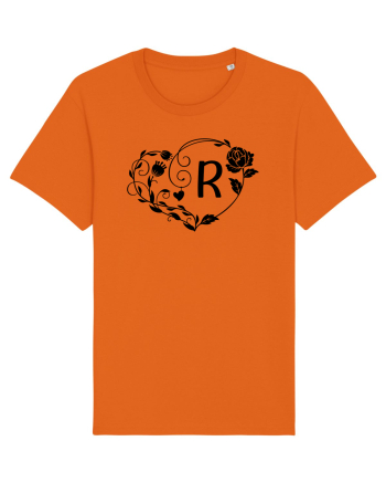 Litera R - negru Bright Orange