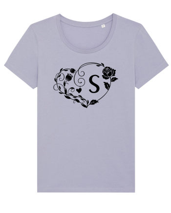 Litera S - negru Lavender
