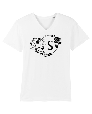 Litera S - negru White