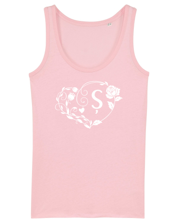 Litera Ș - alb Cotton Pink