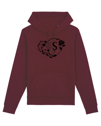 Litera Ș -negru Burgundy