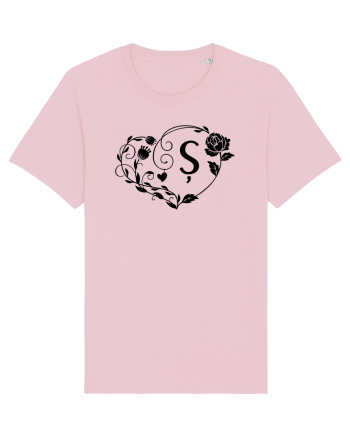 Litera Ș -negru Cotton Pink