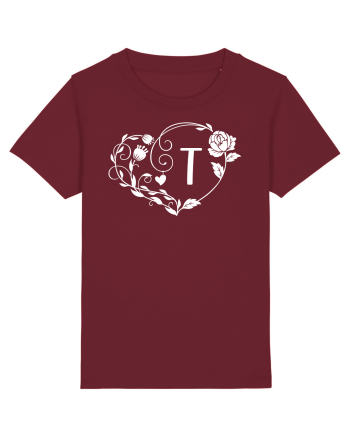 Litera T - alb Burgundy