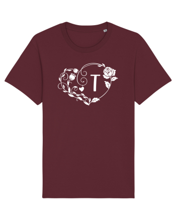 Litera T - alb Burgundy