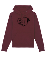 Litera T - negru Hanorac Unisex Drummer