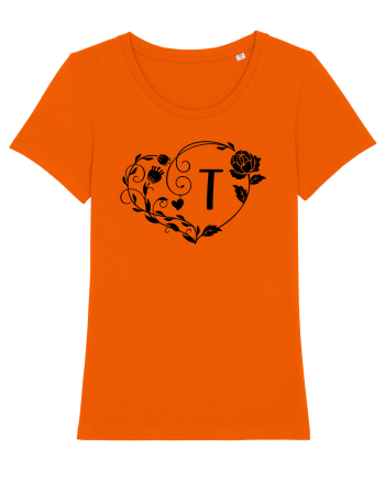 Litera T - negru Bright Orange